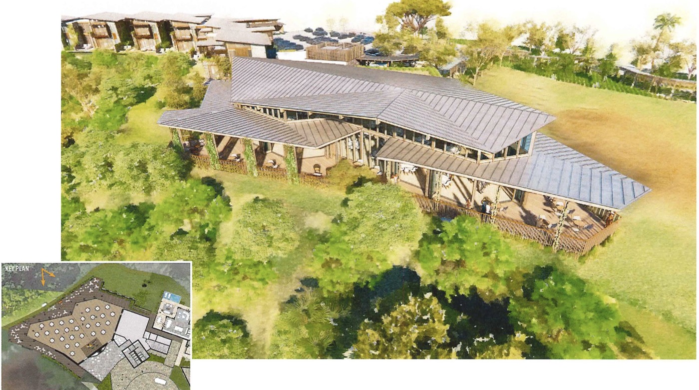 Rendering of the event pavilion from above